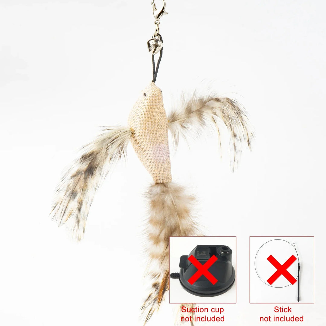 Handfree Bird/Feather Cat Wand with Bell Powerful Suction Cup Interactive Toys for Cats Kitten Hunting Exercise Pet Products | Stornfield