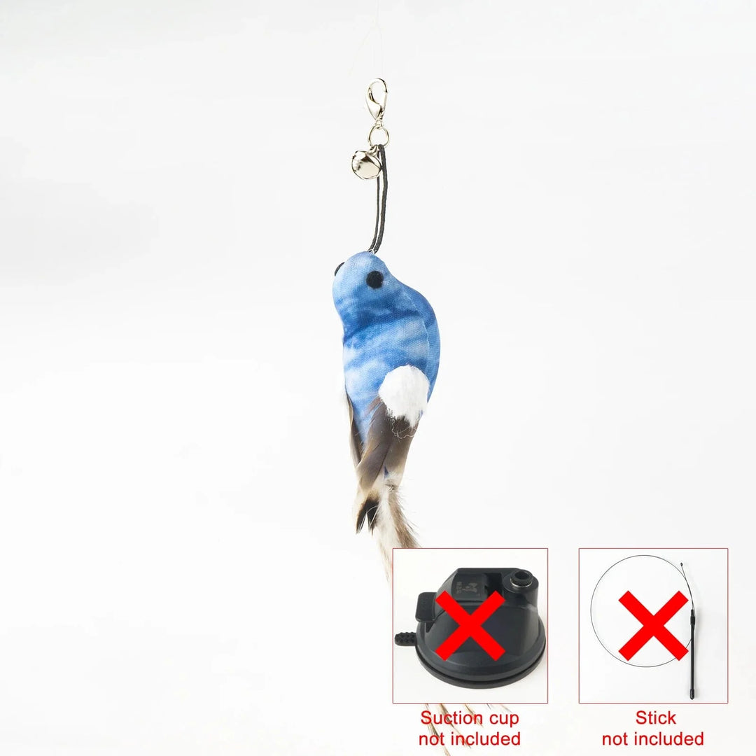 Handfree Bird/Feather Cat Wand with Bell Powerful Suction Cup Interactive Toys for Cats Kitten Hunting Exercise Pet Products | Stornfield