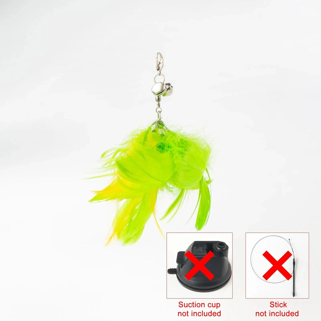 Handfree Bird/Feather Cat Wand with Bell Powerful Suction Cup Interactive Toys for Cats Kitten Hunting Exercise Pet Products | Stornfield