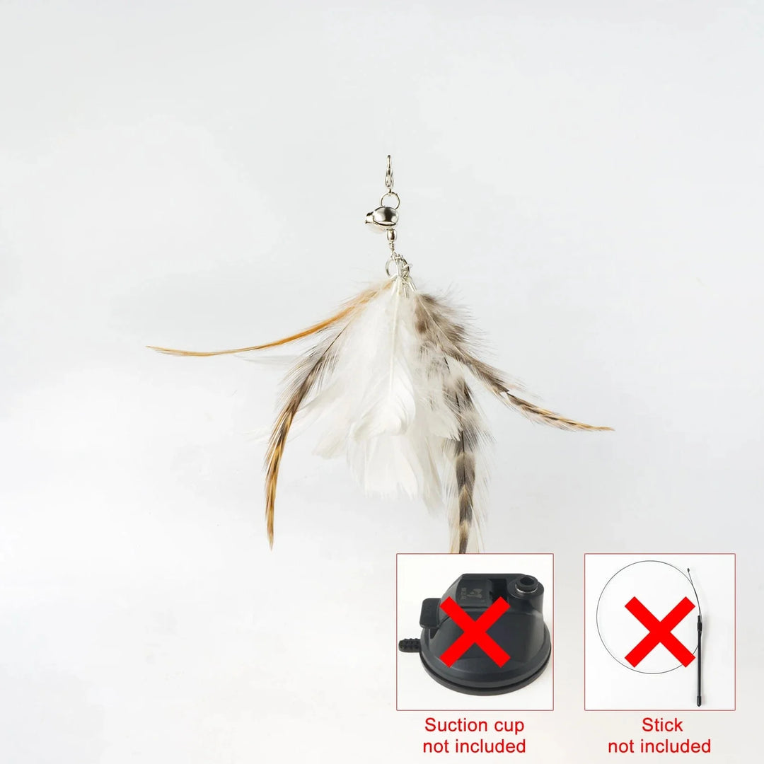Handfree Bird/Feather Cat Wand with Bell Powerful Suction Cup Interactive Toys for Cats Kitten Hunting Exercise Pet Products | Stornfield