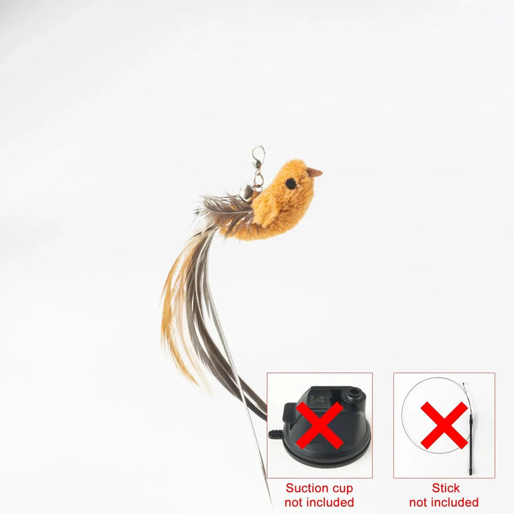 Handfree Bird/Feather Cat Wand with Bell Powerful Suction Cup Interactive Toys for Cats Kitten Hunting Exercise Pet Products | Stornfield