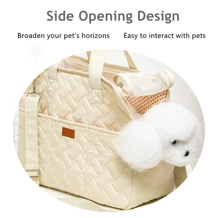 Hanpanda Four Season Large Space Breathable Side Opening Carrier For Dogs Portable Cat Canvas Shoulder Bag Pet Travel Supplies | Stornfield