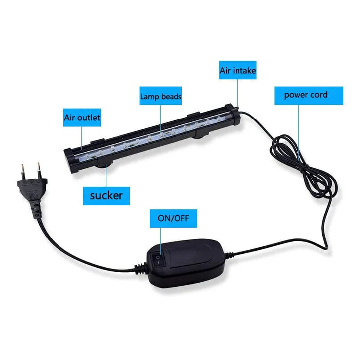 LED Air Bubble Light Aquarium Lamp Underwater Submersible Fish Tank Light Color Changing Making Oxygen for Fish Tank | Stornfield