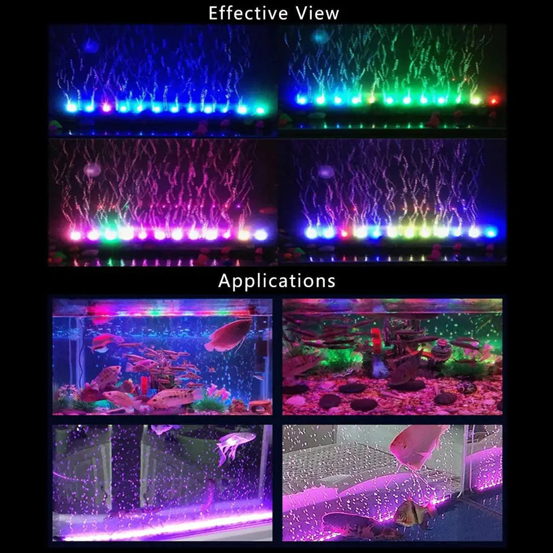 LED Air Bubble Light Aquarium Lamp Underwater Submersible Fish Tank Light Color Changing Making Oxygen for Fish Tank | Stornfield