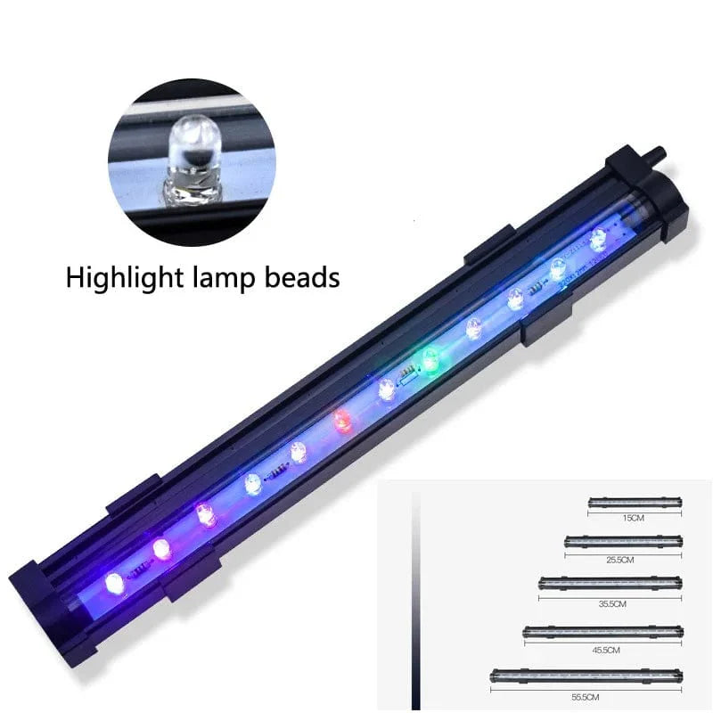 LED Air Bubble Light Aquarium Lamp Underwater Submersible Fish Tank Light Color Changing Making Oxygen for Fish Tank | Stornfield