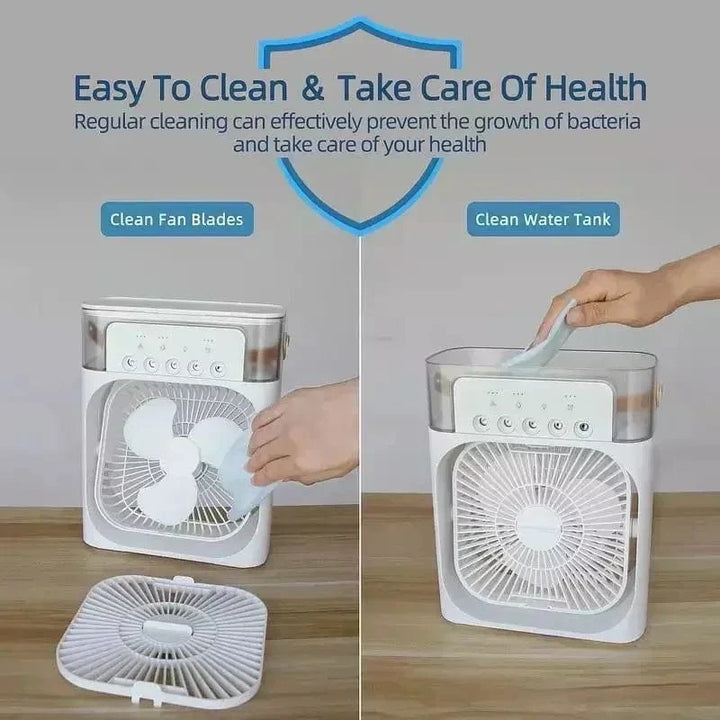 New 3 In 1 Fan Air Conditioner Household Mini Air Cooler LED Night Light Portable Humidifier Air Adjustment Fan Office Home Fan | Stornfield
