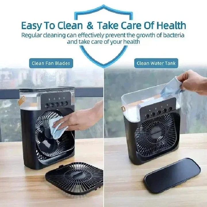 New 3 In 1 Fan Air Conditioner Household Mini Air Cooler LED Night Light Portable Humidifier Air Adjustment Fan Office Home Fan | Stornfield
