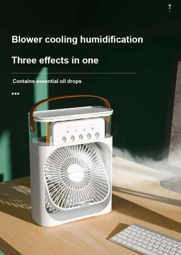 New 3 In 1 Fan Air Conditioner Household Mini Air Cooler LED Night Light Portable Humidifier Air Adjustment Fan Office Home Fan | Stornfield
