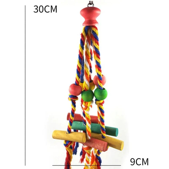 Parrot Chew Toy Cotton Rope Birds Toy Bite Bridge Bird Tearing Toys Cockatiels Training Hang Swings Birds Cage Supplies | Stornfield