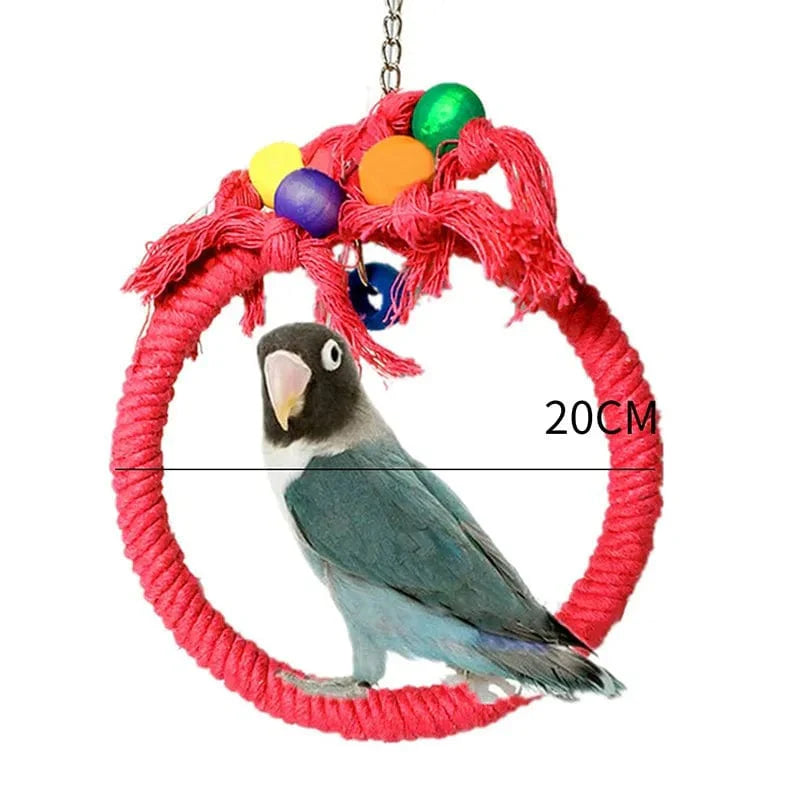 Parrot Chew Toy Cotton Rope Birds Toy Bite Bridge Bird Tearing Toys Cockatiels Training Hang Swings Birds Cage Supplies | Stornfield