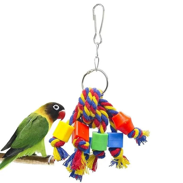Parrot Chew Toy Cotton Rope Birds Toy Bite Bridge Bird Tearing Toys Cockatiels Training Hang Swings Birds Cage Supplies | Stornfield