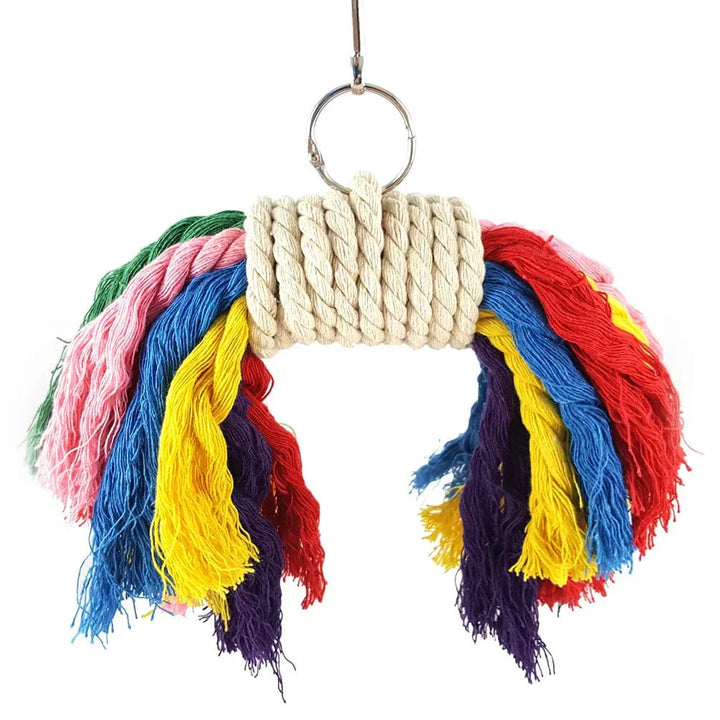 Parrot Chew Toy Cotton Rope Birds Toy Bite Bridge Bird Tearing Toys Cockatiels Training Hang Swings Birds Cage Supplies | Stornfield