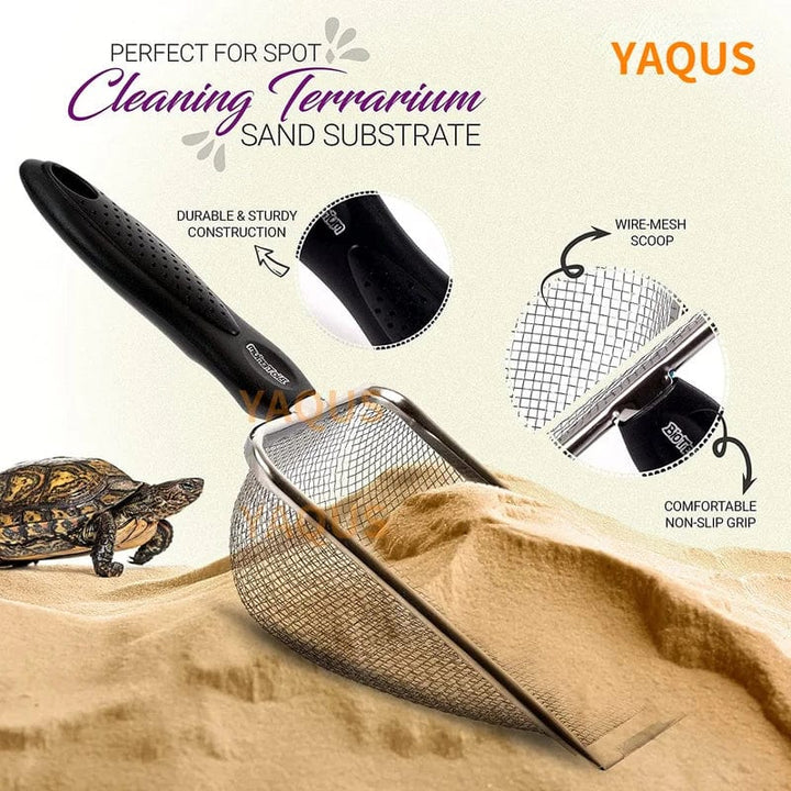 Pet Cleaning Tools Stainless Steel Feces Shovel Net Cat Litter Shovel Reptiles Lizard Sand Shovel Mesh Screen Fecal Spoon | Stornfield