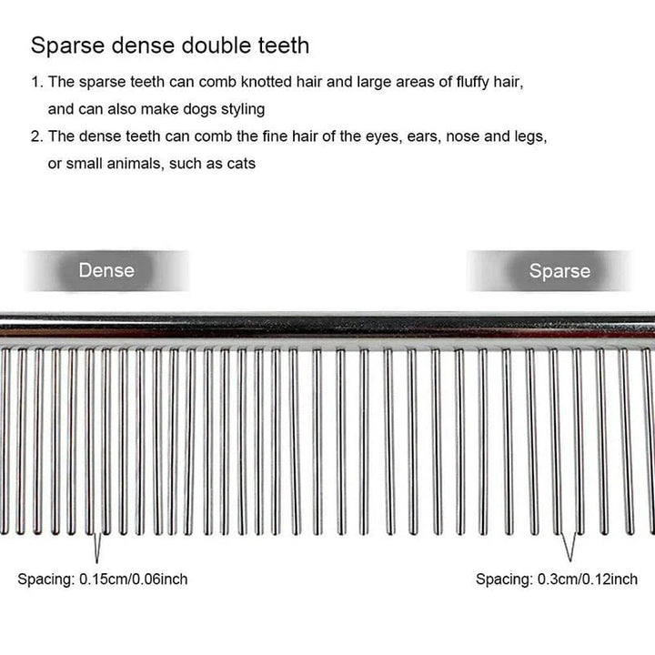 Pet Dematting Comb Stainless Steel Pet Grooming Comb for Dogs and Cats Gently Removes Loose Undercoat Flea Comb Pretty&Better | Stornfield