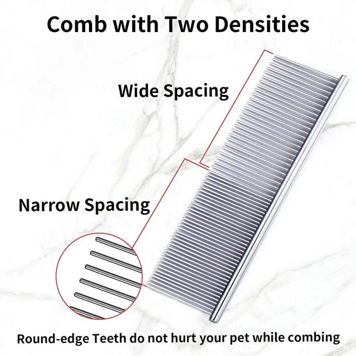 Pet Dematting Comb Stainless Steel Pet Grooming Comb for Dogs and Cats Gently Removes Loose Undercoat Flea Comb Pretty&Better | Stornfield