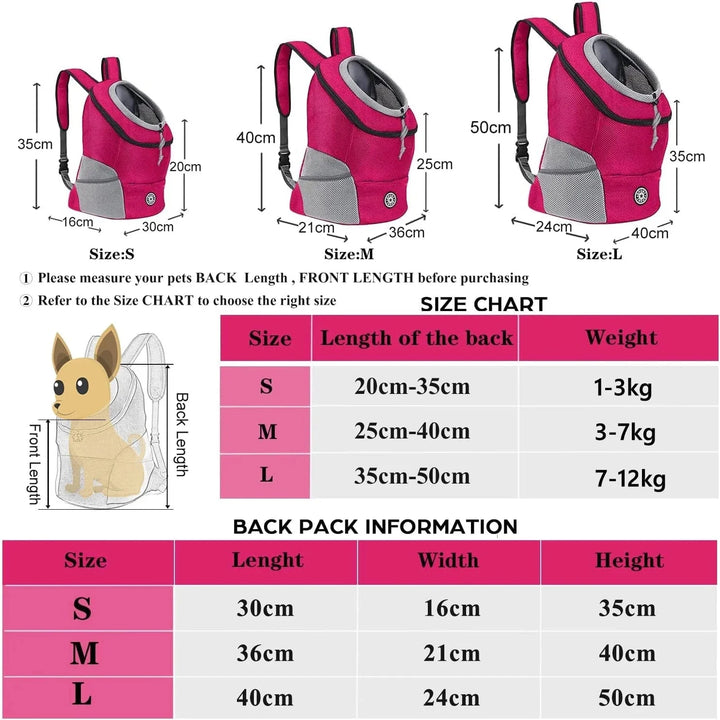 Pet Dog Carrier Bag Carrier For Dogs Backpack  Portable Travel Breathable Dog Bag Outdoor Dog Carrier Bag Pet Carrying Supplies | Stornfield