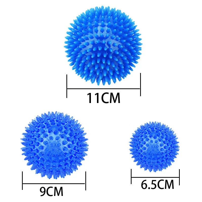 Pet Dog Toys Cat Puppy Sounding Toy Polka Squeaky Tooth Cleaning Ball TPR Training Pet Teeth Chewing Toy Thorn Balls Accessories | Stornfield