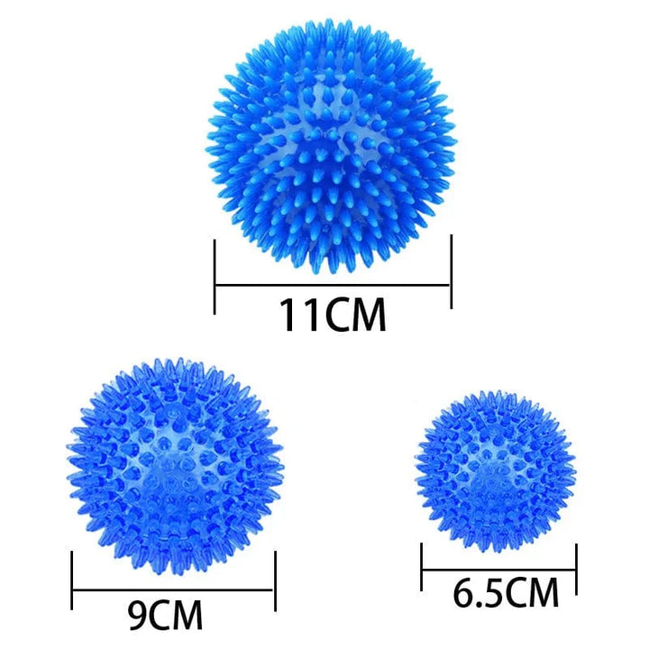 Pet Dog Toys Cat Puppy Sounding Toy Polka Squeaky Tooth Cleaning Ball TPR Training Pet Teeth Chewing Toy Thorn Balls Accessories | Stornfield