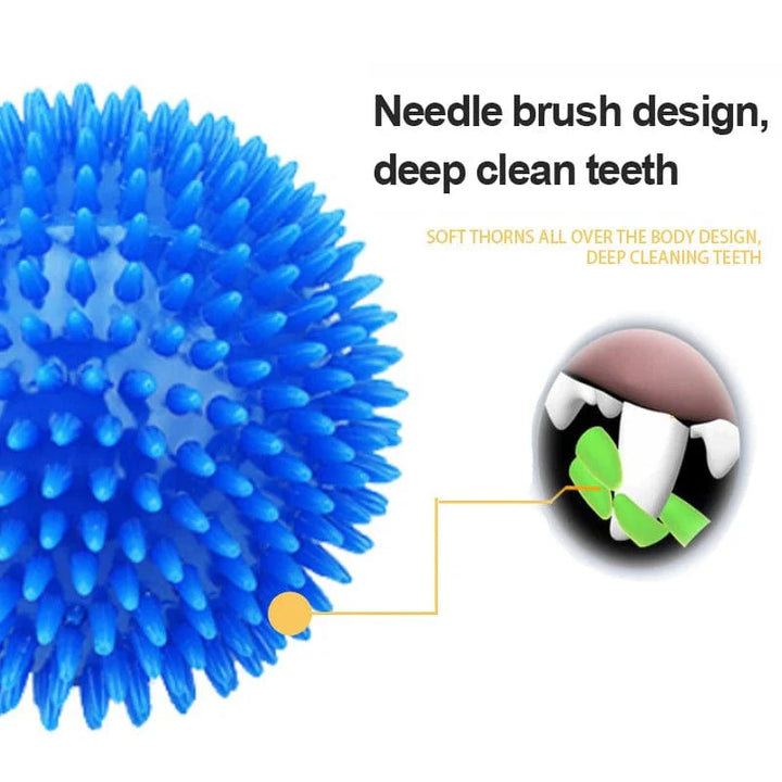 Pet Dog Toys Cat Puppy Sounding Toy Polka Squeaky Tooth Cleaning Ball TPR Training Pet Teeth Chewing Toy Thorn Balls Accessories | Stornfield