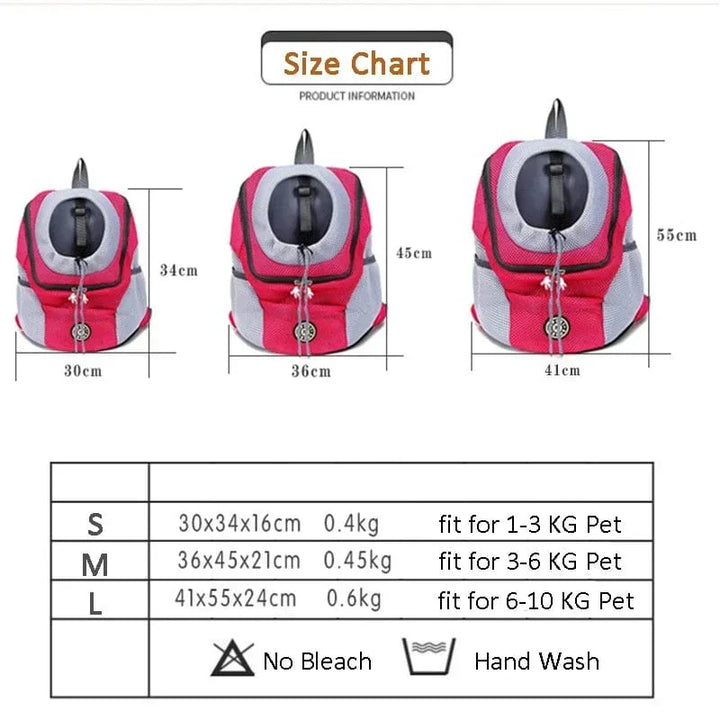 Pet Dog Travel Backpack Portable Outdoor Breathable Mesh Cat Puppy Double Shoulder Carrier Bag for Small Large Dogs Pet Supplies | Stornfield