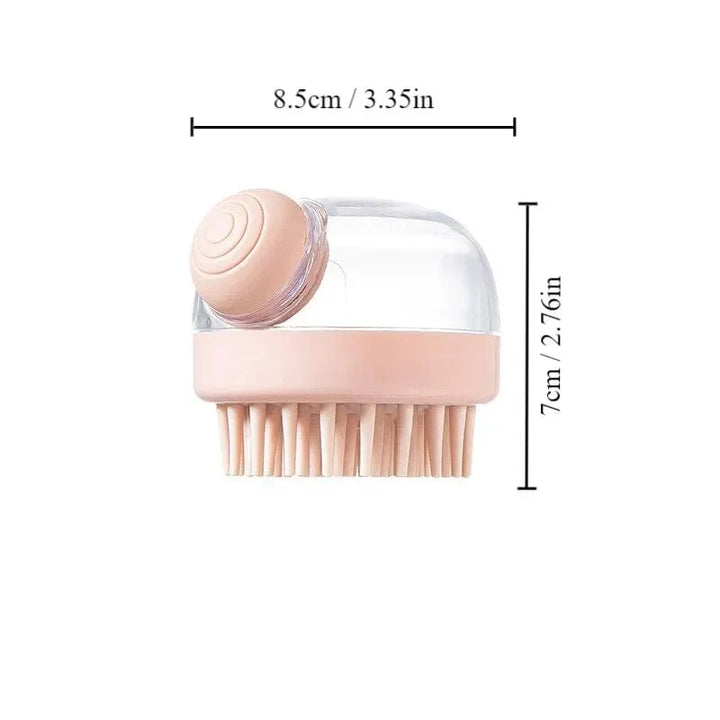 1pc Pet Bath Brush Soft Silicone With Shampoo Dispenser Gentle Massage For Grooming And Cleaning Fur And Hair | Stornfield