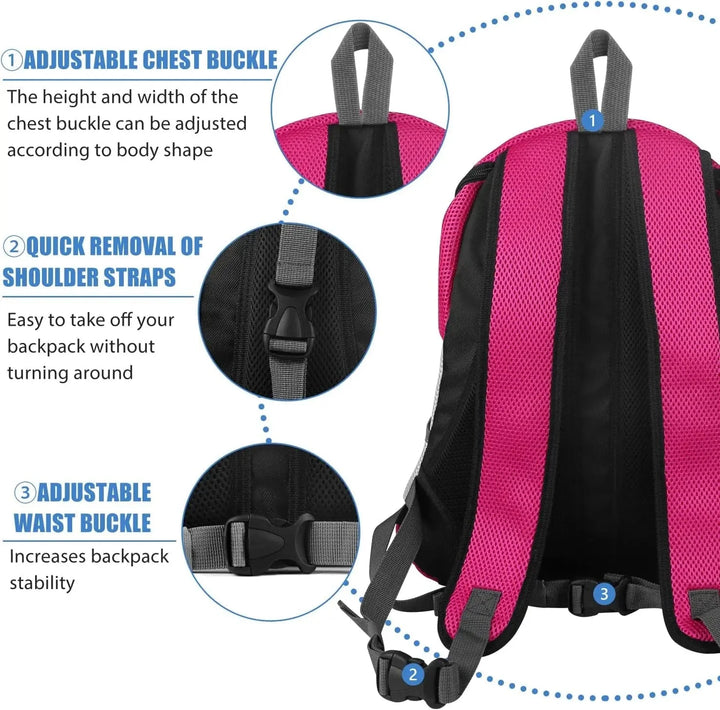 Portable Dog Carry Pack Travel Breathable Pet Dog Bag Carrying Out Double Shoulder Dog Backpacking Carrier with Chihuahua Puppy | Stornfield