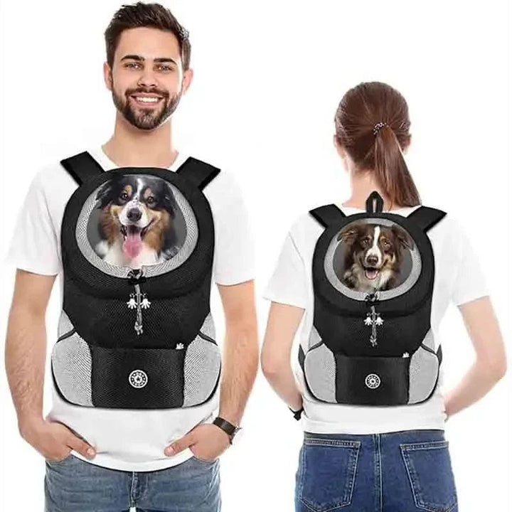 Portable Dog Carry Pack Travel Breathable Pet Dog Bag Carrying Out Double Shoulder Dog Backpacking Carrier with Chihuahua Puppy | Stornfield