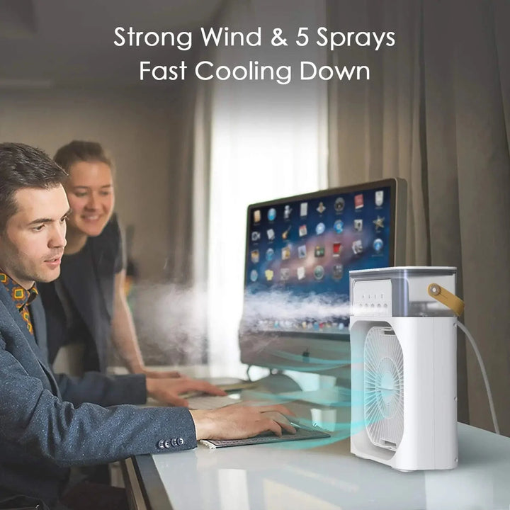 Portable Humidifier Fan Air Conditioner Household Small Air Cooler Hydrocooling Portable Air Adjustment For Office 3 Speed Fan | Stornfield