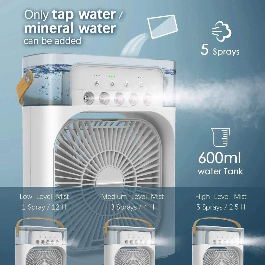 Portable Humidifier Fan Air Conditioner Household Small Air Cooler Hydrocooling Portable Air Adjustment For Office 3 Speed Fan | Stornfield
