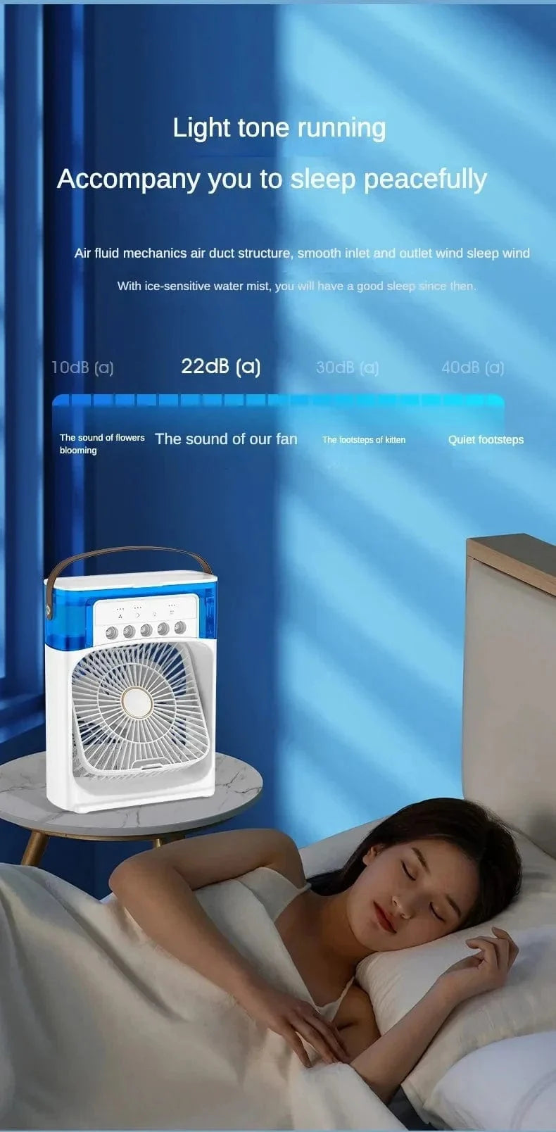 Portable Humidifier Fan Air Conditioner Household Small Air Cooler Hydrocooling Portable Air Adjustment For Office 3 Speed Fan | Stornfield