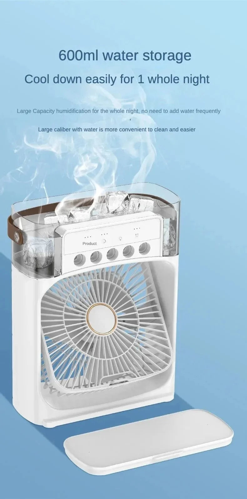 Portable Humidifier Fan Air Conditioner Household Small Air Cooler Hydrocooling Portable Air Adjustment For Office 3 Speed Fan | Stornfield