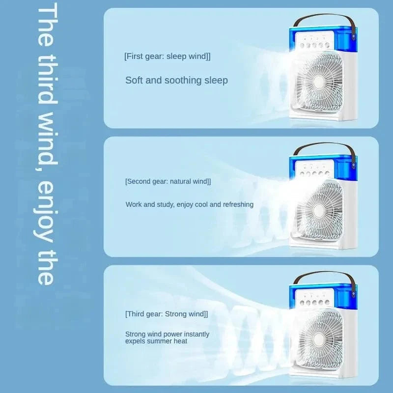 Portable Humidifier Fan Air Conditioner Household Small Air Cooler Hydrocooling Portable Air Adjustment For Office 3 Speed Fan | Stornfield