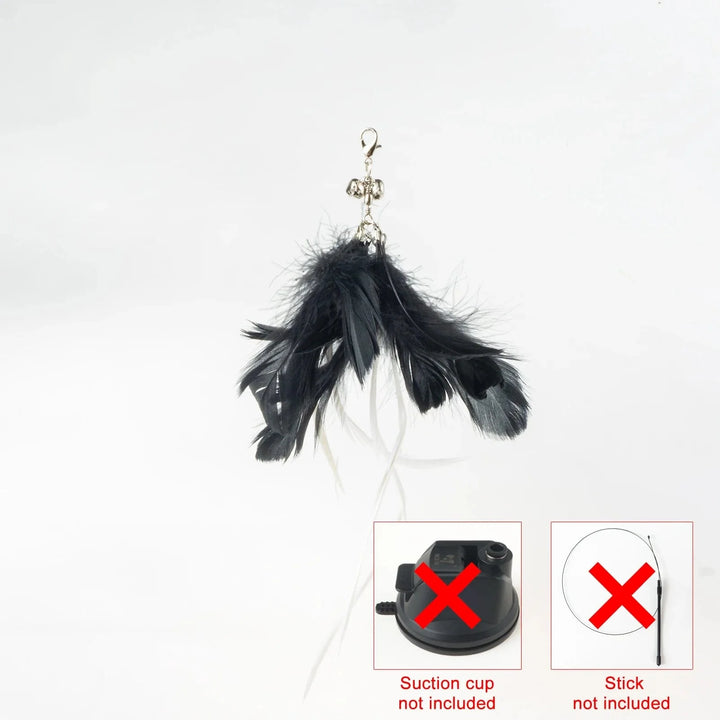 Handfree Bird/Feather Cat Wand with Bell Powerful Suction Cup Interactive Toys for Cats Kitten Hunting Exercise Pet Products | Stornfield