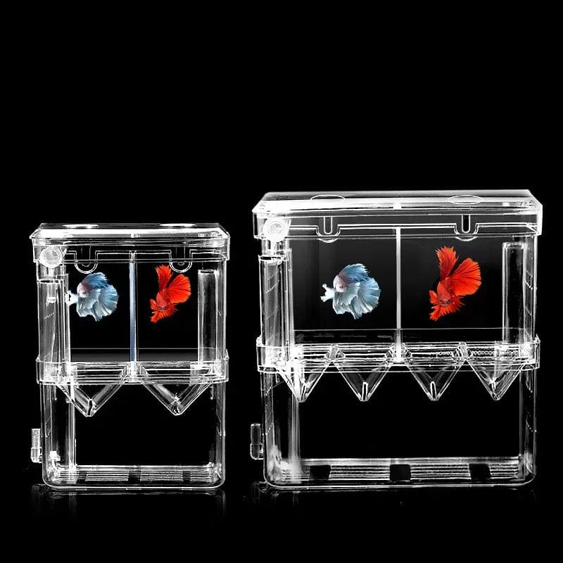 S/L/XL Aquarium Acrylic Double-Deck Clear Fish Breeding Isolation Box Aquarium Breeder Fish Hatchery Divider Shrimp Fish Injured | Stornfield