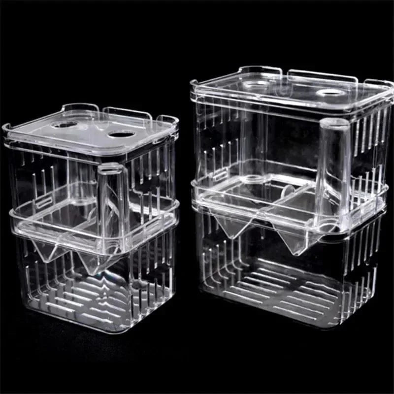 S/L/XL Aquarium Acrylic Double-Deck Clear Fish Breeding Isolation Box Aquarium Breeder Fish Hatchery Divider Shrimp Fish Injured | Stornfield