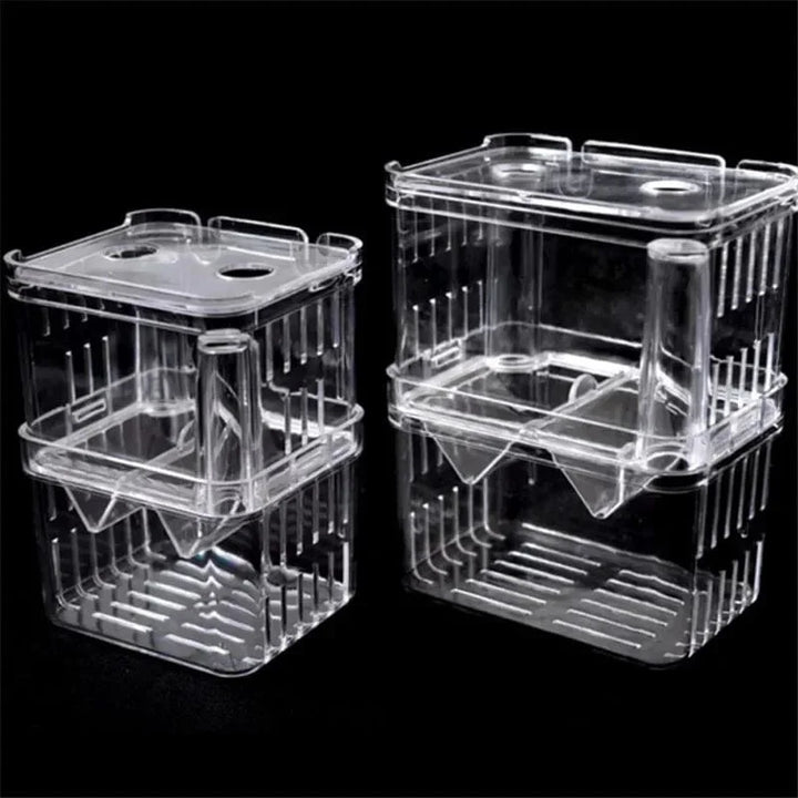 S/L/XL Aquarium Acrylic Double-Deck Clear Fish Breeding Isolation Box Aquarium Breeder Fish Hatchery Divider Shrimp Fish Injured | Stornfield