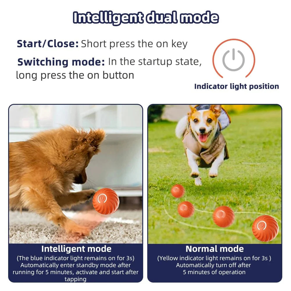 Smart Dog Toy Ball Electronic Interactive Pet Toy Moving Ball USB Automatic Moving Bouncing for Puppy Birthday Gift Cat Product | Stornfield