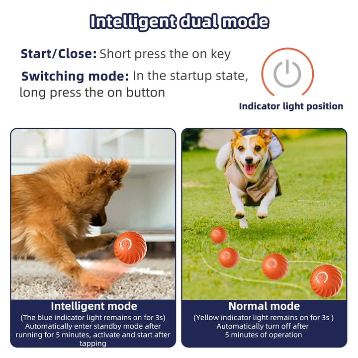 Smart Dog Toy Ball Electronic Interactive Pet Toy Moving Ball USB Automatic Moving Bouncing for Puppy Birthday Gift Cat Product | Stornfield