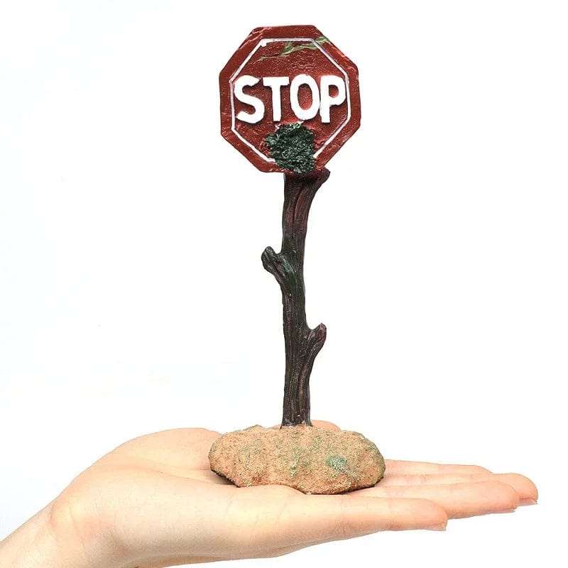Resin Aquarium Decoration Ornaments Artificial Shark Warning Sign Landscaping Accessories for Fish Tank Aquarium Background | Stornfield