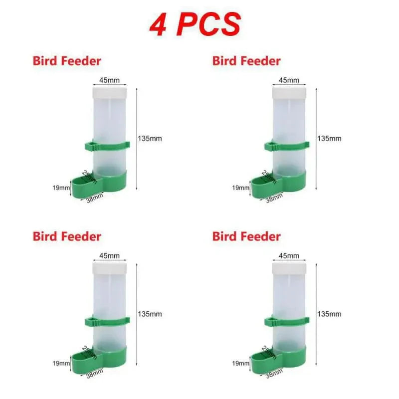 1/2/4PCS Bird Feeder Plastic Food Water Feeding Automatic Drinker Parrot Pet Parrot Drinking Cup Bowls Pet Bird Supplies | Stornfield