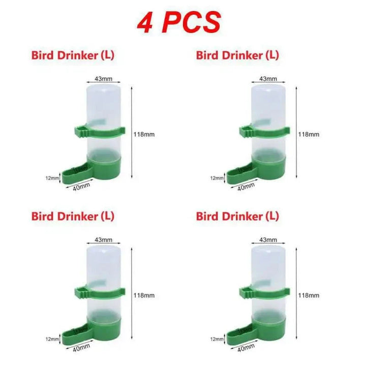 1/2/4PCS Bird Feeder Plastic Food Water Feeding Automatic Drinker Parrot Pet Parrot Drinking Cup Bowls Pet Bird Supplies | Stornfield