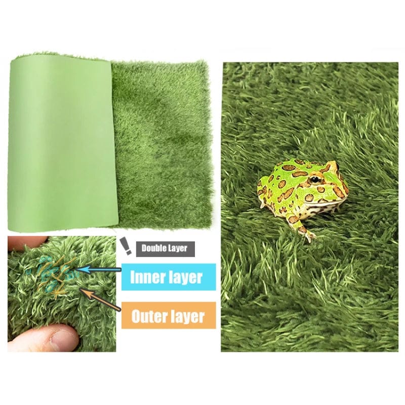 Thicken Double Layer Reptile Pets Moss Carpet Cushion Material Frog Tortoise Snake Lizard Mats Moisturizing Fake Lawn | Stornfield