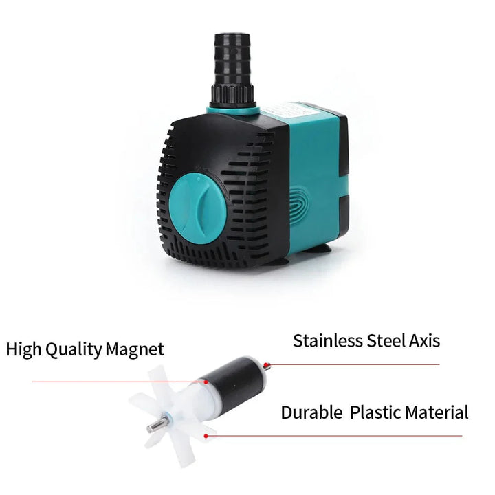 Ultra-Quiet 3-60W Submersible Water Fountain Pump Filter Fish Pond Aquarium Water Pump Tank Fountain EU US 220V-240V | Stornfield