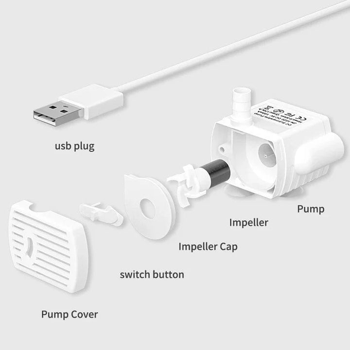ROJECO Water Pump For Auto Cat Water Fountain Accessories Pet Drinking Fountain Water Pump For Cat Drinker Dispenser Replacement | Stornfield