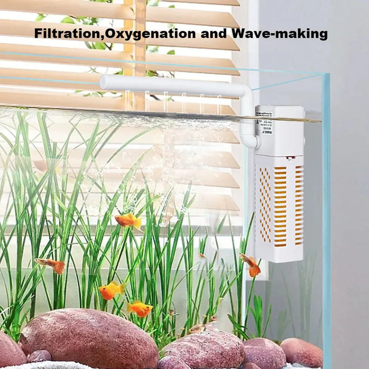 Submersible Aquarium Internal Filter With Built-in Circulating Pump Fish Tank Filters Silent USB Filter For Fish Tank | Stornfield