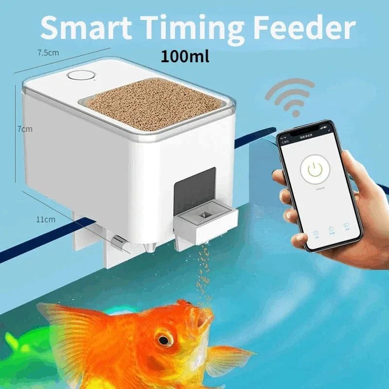 Automatic Aquarium Fish Tank Feeder Timing/Wifi Wireless Smart Phone App Intelligent Speaker Voice Remote Control Fish Feeding | Stornfield