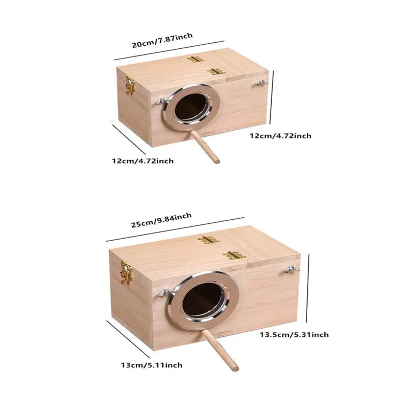Wood Bird House Nest Birds Breeding Box Bird Parrot Breeding Decorative Cages Pet Accessories Home Balcony Decoration | Stornfield