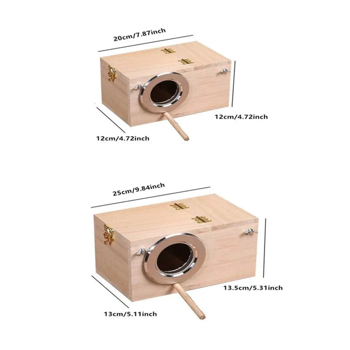 Wood Bird House Nest Birds Breeding Box Bird Parrot Breeding Decorative Cages Pet Accessories Home Balcony Decoration | Stornfield