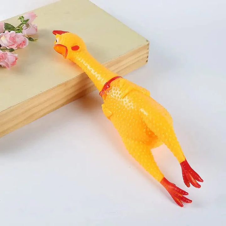 Yellow Screaming Chicken Dog Toys Novelty and Durable Chew Toy Sound Squeeze Screaming Toy | Stornfield