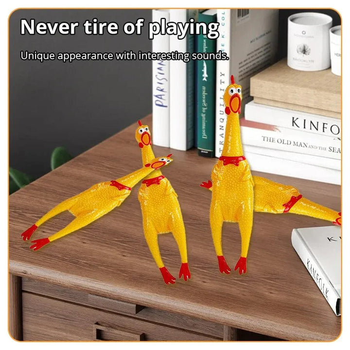Yellow Screaming Chicken Dog Toys Novelty and Durable Chew Toy Sound Squeeze Screaming Toy | Stornfield